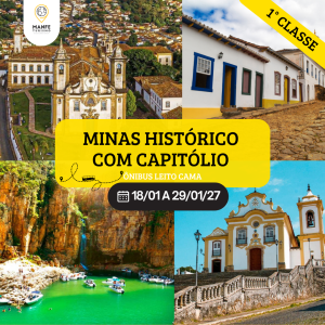 MINAS HISTÓRICO COM CAPITÓLIO - RODOVIÁRIO 01° CLASSE.